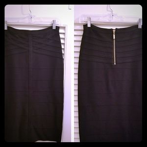 Bebe High Waisted Stretch Pencil Skirt